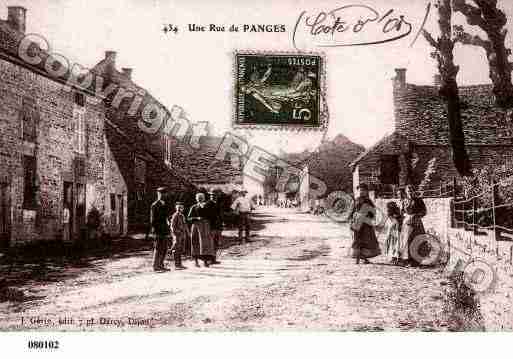 Ville de PANGES, carte postale ancienne