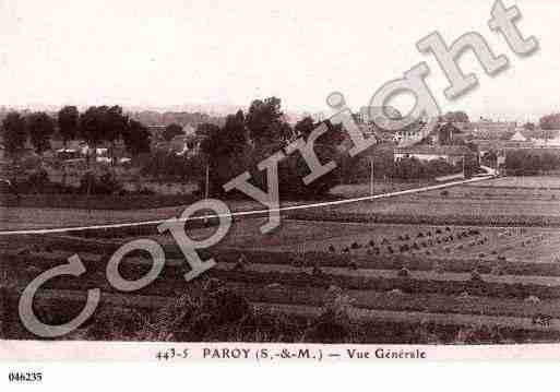 Ville de PAROY, carte postale ancienne