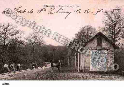 Ville de POUILLON, carte postale ancienne