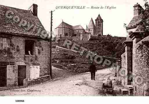 Ville de QUERQUEVILLE, carte postale ancienne