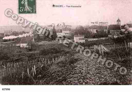 Ville de QUINCEY, carte postale ancienne