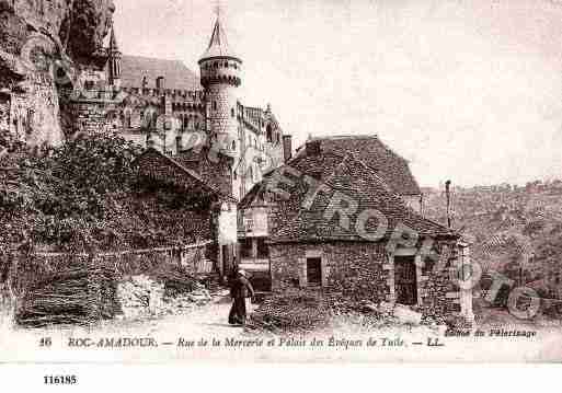 Ville de ROCAMADOUR, carte postale ancienne