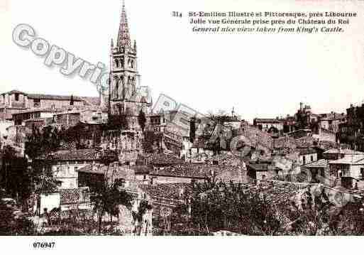 Ville de SAINTEMILION, carte postale ancienne