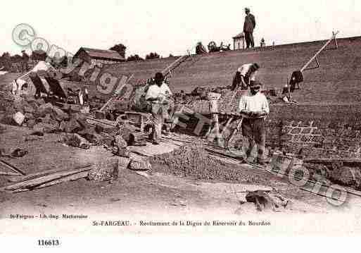 Ville de SAINTFARGEAU, carte postale ancienne