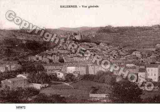 Ville de SALERNES, carte postale ancienne