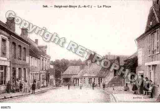 Ville de SARGESURBRAYE, carte postale ancienne