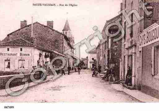 Ville de SAUZEVAUSSAIS, carte postale ancienne