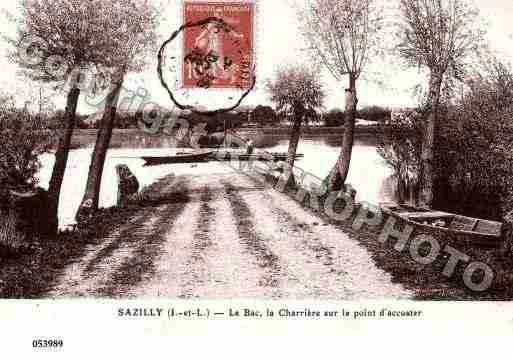 Ville de SAZILLY, carte postale ancienne