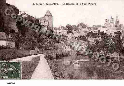 Ville de SEMURENAUXOIS, carte postale ancienne