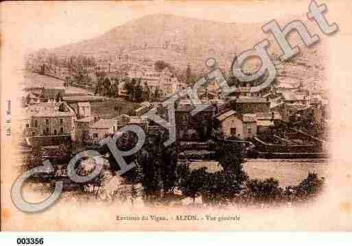 Ville de ALZON, carte postale ancienne