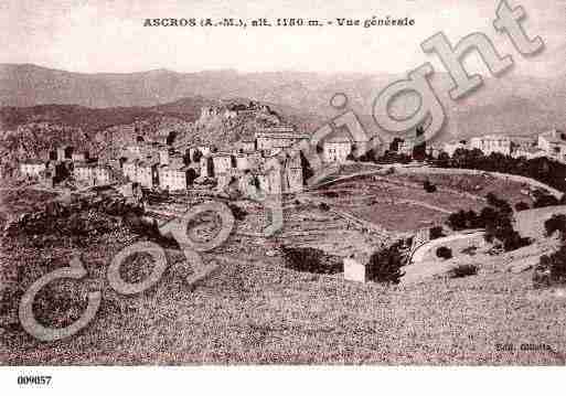 Ville de ASCROS, carte postale ancienne