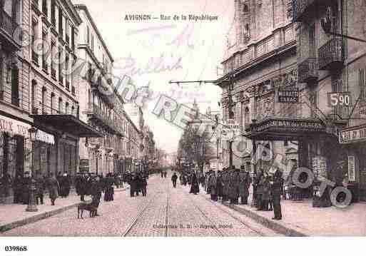 Ville de AVIGNON, carte postale ancienne