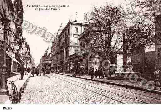 Ville de AVIGNON, carte postale ancienne