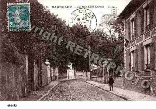 Ville de BAGNOLET, carte postale ancienne