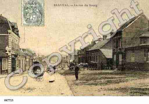 Ville de BEAUVAL, carte postale ancienne