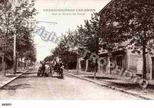 Ville de CHARBONNIERESLESBAINS, carte postale ancienne