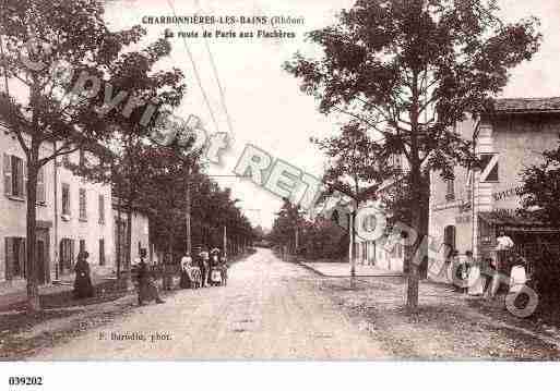 Ville de CHARBONNIERESLESBAINS, carte postale ancienne
