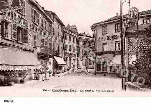 Ville de CHARBONNIERESLESBAINS, carte postale ancienne