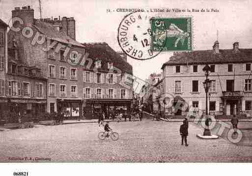 Ville de CHERBOURG, carte postale ancienne