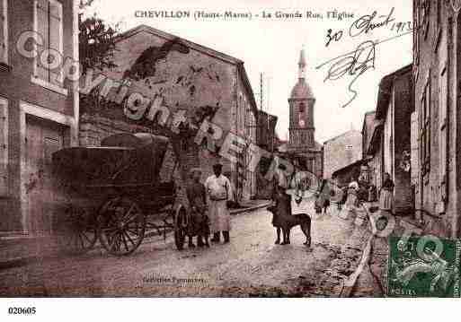 Ville de CHEVILLON, carte postale ancienne