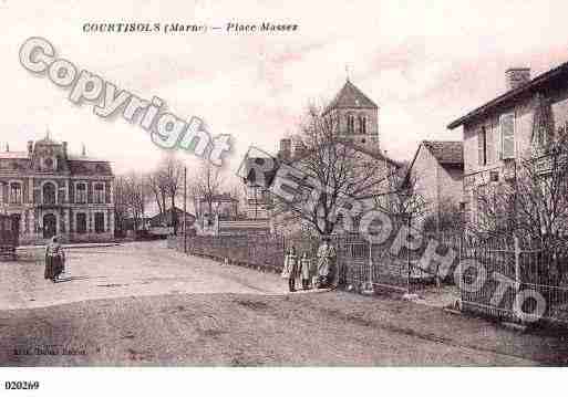 Ville de COURTISOLS, carte postale ancienne