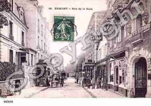 Ville de ERMONT, carte postale ancienne