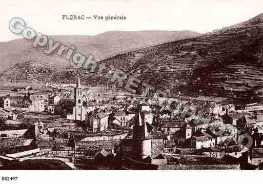Ville de FLORAC, carte postale ancienne