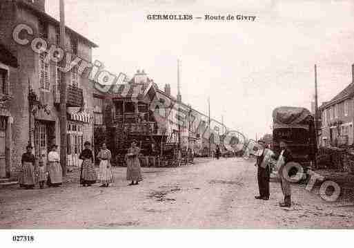 Ville de GERMOLLESMELLECEY, carte postale ancienne