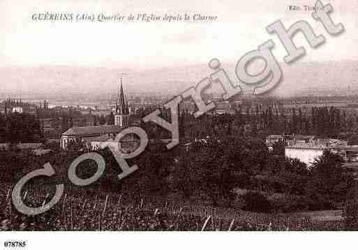 Ville de GUEREINS, carte postale ancienne