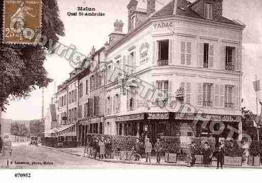 Ville de MELUN, carte postale ancienne