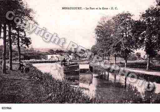 Ville de MENAUCOURT, carte postale ancienne