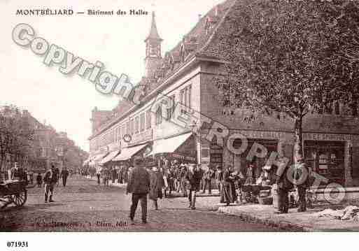 Ville de MONTBELIARD, carte postale ancienne