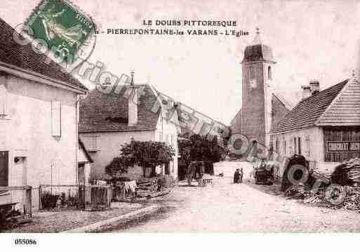 Ville de PIERREFONTAINELESVARANS, carte postale ancienne