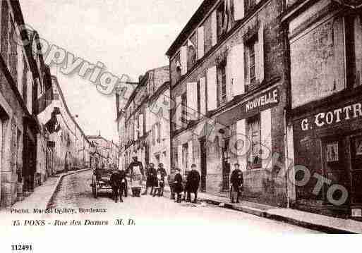 Ville de PONS, carte postale ancienne