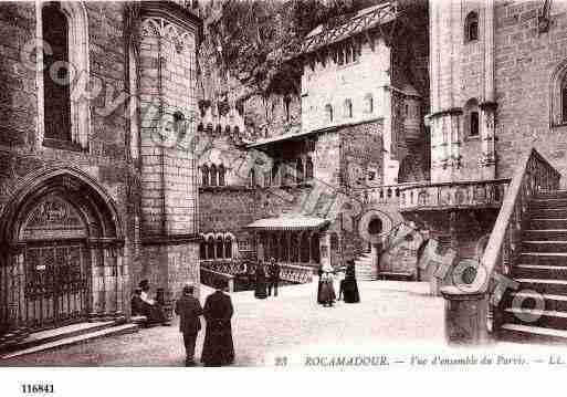 Ville de ROCAMADOUR, carte postale ancienne