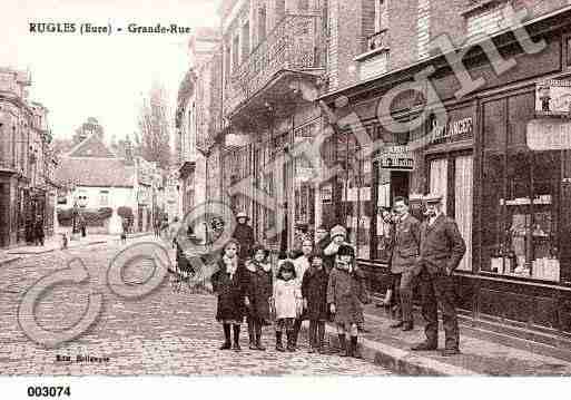 Ville de RUGLES, carte postale ancienne