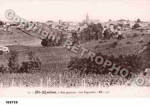 Ville de SAINTEMILION, carte postale ancienne