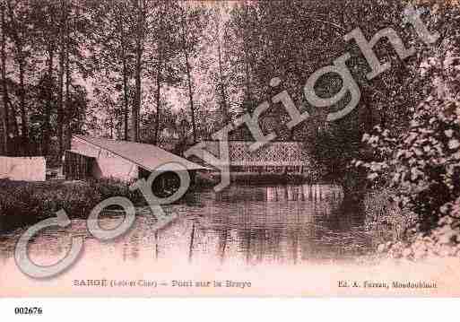 Ville de SARGESURBRAYE, carte postale ancienne