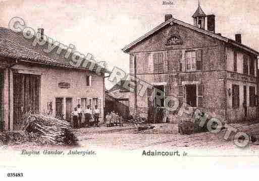 Ville de ADAINCOURT, carte postale ancienne