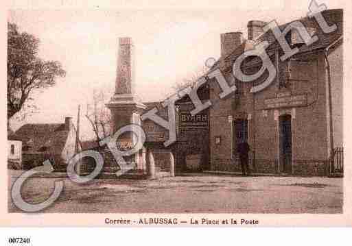 Ville de ALBUSSAC, carte postale ancienne