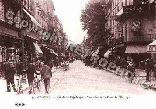 Ville de AVIGNON, carte postale ancienne