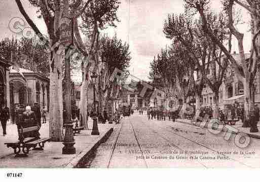 Ville de AVIGNON, carte postale ancienne