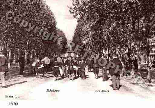 Ville de BEZIERS, carte postale ancienne