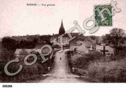 Ville de BIERNE, carte postale ancienne