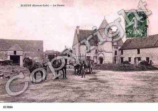 Ville de BLEURY, carte postale ancienne