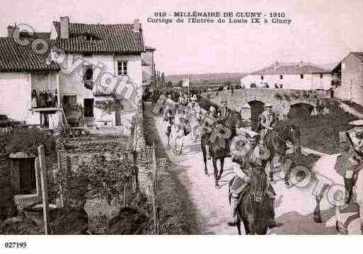 Ville de CLUNY, carte postale ancienne