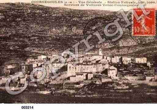 Ville de COURSEGOULES, carte postale ancienne