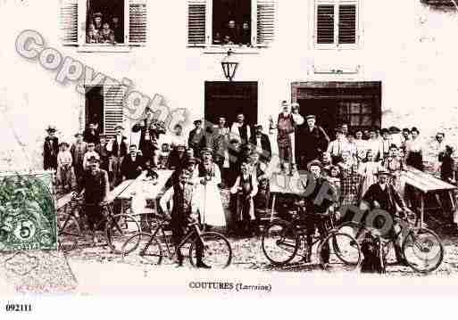 Ville de COUTURES, carte postale ancienne