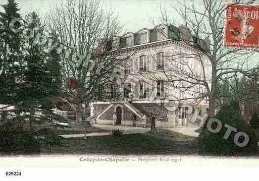 Ville de CRECYLACHAPELLE, carte postale ancienne