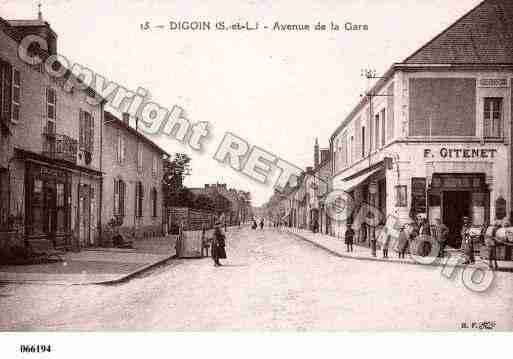 Ville de DIGOIN, carte postale ancienne